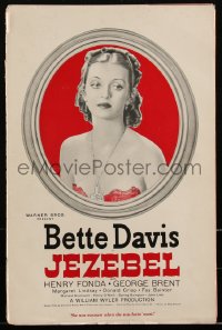 2t0349 JEZEBEL pressbook 1938 William Wyler, Bette Davis, Henry Fonda, George Brent, ultra rare!