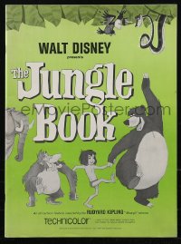 2t0350 JUNGLE BOOK pressbook 1967 Walt Disney cartoon classic, contains cool ad pad section!