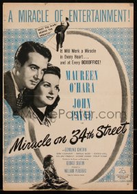 2t0367 MIRACLE ON 34th STREET pressbook 1947 Maureen O'Hara, John Payne, Gwenn, Natalie Wood, rare!