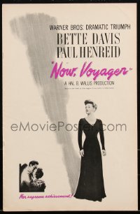 2t0371 NOW, VOYAGER pressbook 1942 classic romantic tearjerker, Bette Davis, Paul Henreid, rare!