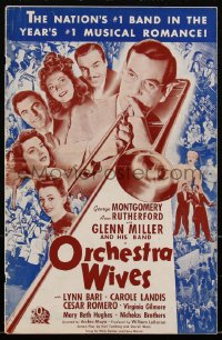 2t0375 ORCHESTRA WIVES pressbook 1942 Glenn Miller playing trombone, Montgomery, Rutherford, rare!