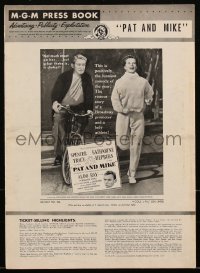 2t0376 PAT & MIKE pressbook 1952 not much meat on Kate Hepburn but what there is, is choice, rare!