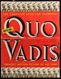 2t0383 QUO VADIS pressbook 1951 Robert Taylor, Deborah Kerr, Peter Ustinov, sword & sandal, rare!