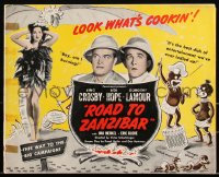 2t0388 ROAD TO ZANZIBAR pressbook 1948 Bing Crosby, Bob Hope & sexy Dorothy Lamour, very rare!