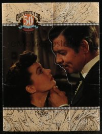 2t0767 GONE WITH THE WIND die-cut presskit R1989 Clark Gable, Vivien Leigh, contains 9 supplements!