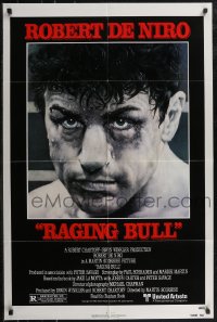 2t1133 RAGING BULL 1sh 1980 Hagio art of Robert De Niro, Martin Scorsese boxing classic!