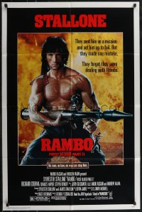 2t1136 RAMBO FIRST BLOOD PART II 1sh 1985 no law, no war can stop Sylvester Stallone w/his RPG!