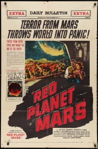 2t1137 RED PLANET MARS 1sh 1952 threat from outer space may mean the end of Earth, newspaper art!