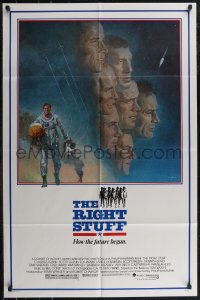 2t1142 RIGHT STUFF 1sh 1983 great Tom Jung montage art of the first NASA astronauts!