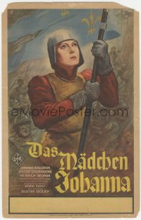 2t0604 JOAN OF ARC German WC 1935 H. art of Angela Salloker leading army into battle, ultra rare!