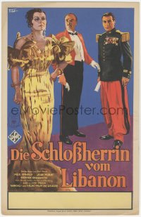 2t0605 LA CHATELAINE DU LIBAN German WC 1935 great art of female spy Spinelly & two men, ultra rare!