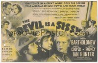 2t1490 DEVIL IS A SISSY herald 1936 Freddie Bartholomew, Jackie Cooper & Mickey Rooney, ultra rare!