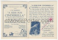 2t1503 KISS FOR CINDERELLA 3x3 herald 1925 Betty Bronson in modernized version, James M. Barrie, rare!