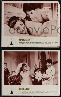 2t1417 GRADUATE 4 LCs 1968 w/ classic c/u of Dustin Hoffman & Anne Bancroft in bed!