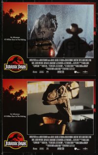 2t1384 JURASSIC PARK 8 LCs 1993 Spielberg, Sam Neill, Laura Dern, Jeff Goldblum, Richard Attenborough