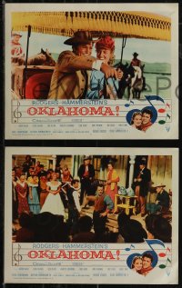 2t1394 OKLAHOMA 8 LCs 1956 Rodgers & Hammerstein musical, great dancing images, RKO release!