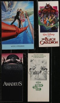 2x0701 LOT OF 4 MOVIE PREMIERE INVITATIONS 1980s View to a Kill, Black Cauldron, Follow That Bird!