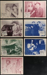 2x0187 LOT OF 7 CHICK CARTER DETECTIVE SERIAL SCENE CARDS 1946 Lyle Talbot, Master Mystery-Smasher!