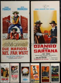 2x0921 LOT OF 8 FORMERLY FOLDED ITALIAN LOCANDINAS 1950s-1970s a variety of cool movie images!