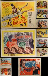 2x0797 LOT OF 11 MOSTLY FORMERLY FOLDED 1940S HALF-SHEETS 1940s a variety of cool movie images!