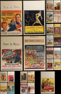 2x0470 LOT OF 25 FOLDED WINDOW CARDS 1950s great images from a variety of different movies!