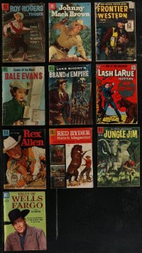 2x0257 LOT OF 10 MOSTLY COWBOY WESTERN COMIC BOOKS 1950s Roy Rogers, Dale Evans, Red Ryder & more!