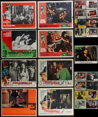 2x0169 LOT OF 25 HAMMER HORROR LOBBY CARDS 1960s-1970s incomplete sets from scary movies!