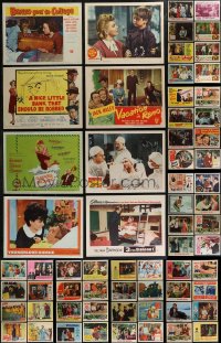 2x0136 LOT OF 75 COMEDY & DRAMA LOBBY CARDS 1940s-1960s great scenes from a variety of movies!