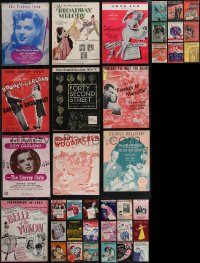 2x0461 LOT OF 37 SHEET MUSIC 1930s-1950s great songs from a variety of movies & more!