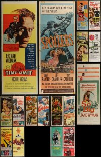 2x0867 LOT OF 23 FORMERLY FOLDED INSERTS 1940s-1970s great images from a variety of movies!