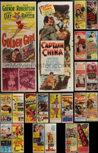 2x0864 LOT OF 26 FORMERLY FOLDED INSERTS 1940s-1950s great images from a variety of movies!