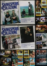 2x0840 LOT OF 26 FORMERLY FOLDED ITALIAN 19X27 PHOTOBUSTAS 1970s-1980s a variety of movie scenes!