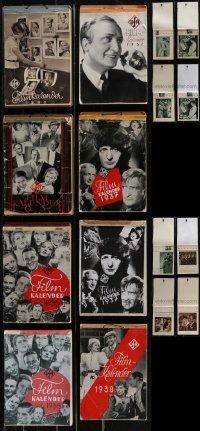 2x0686 LOT OF 8 GERMAN 1933-38 UFA FILM CALENDARS 1933-1938 each page has a different movie image!