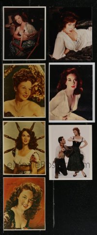 2x0734 LOT OF 7 SUSAN HAYWARD COLOR REPRO PHOTOS 1980s portraits of the beautiful leading lady!