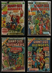 2x0343 LOT OF 4 GIANT-SIZE AVENGERS COMIC BOOKS 1970s Red Witch & Vision wedding of the decade!