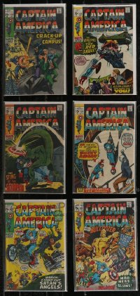 2x0316 LOT OF 6 CAPTAIN AMERICA COMIC BOOKS 1960s-1970s Vengeance of the Red Skull & more!