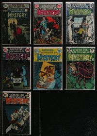 2x0285 LOT OF 7 HOUSE OF MYSTERY COMIC BOOKS BETWEEN #205 AND #220 1970s don't you dare enter it!