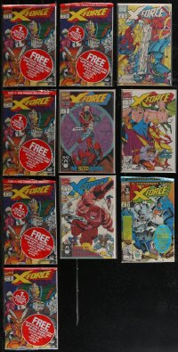 2x0254 LOT OF 10 X-FORCE COMIC BOOKS 1990s Spider-Man, Juggernaut, 5 1st issue collector editions!