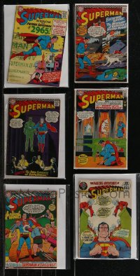 2x0298 LOT OF 6 SUPERMAN COMIC BOOKS 1960s Future Superman of 2965, Mystery of Krypton's Second Doom!