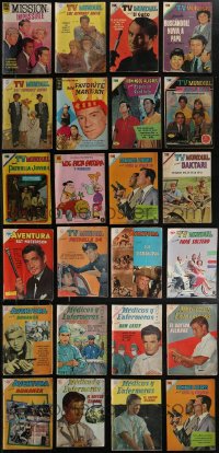 2x0202 LOT OF 24 MOSTLY MEXICAN COMIC BOOKS BASED ON TV SHOWS 1960s Mission: Impossible & more!