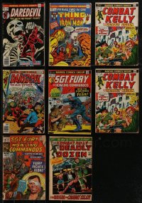 2x0275 LOT OF 8 MARVEL COMIC BOOKS 1970s Daredevil, Iron Man, Combat Kelly, Sgt. Fury & more!