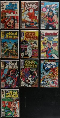 2x0259 LOT OF 10 MARVEL COMIC BOOKS WITH $1.00 COVER PRICE 1980s-1990s Red Sonja, Silver Surfer!