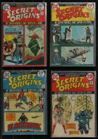 2x0336 LOT OF 4 SECRET ORIGINS COMIC BOOKS 1970s Batman & Robin, Superman, Wonder Woman & more!