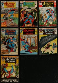 2x0293 LOT OF 7 1970s ACTION COMICS COMIC BOOKS 1970s Superman, A Girl Mightier Than Superman & more!