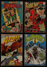 2x0345 LOT OF 4 DC COMIC BOOKS WITH $.12 COVERS 1960s Hawkman, Plastic Man, The Atom, Anthro!