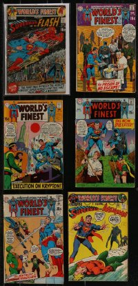 2x0295 LOT OF 6 WORLD'S FINEST COMIC BOOKS 1970s Superman, The Flash, Batman, Aquaman & more!