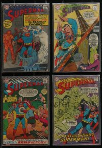 2x0335 LOT OF 4 SUPERMAN COMIC BOOKS 1960s The Element Enemies, The Ghosts That Haunted him!