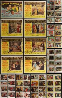 2x0134 LOT OF 79 LOBBY CARDS 1940s-1960s mostly complete sets from a variety of movies!