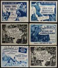 2x0188 LOT OF 6 SERIAL TITLE CARDS 1940s-1950s great images from a variety of different movies!