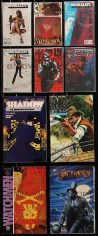 2x0261 LOT OF 10 COMIC & GRAPHIC NOVELS 1990s-2000s 100 Bullets, The Shadow, Watchmen & more!